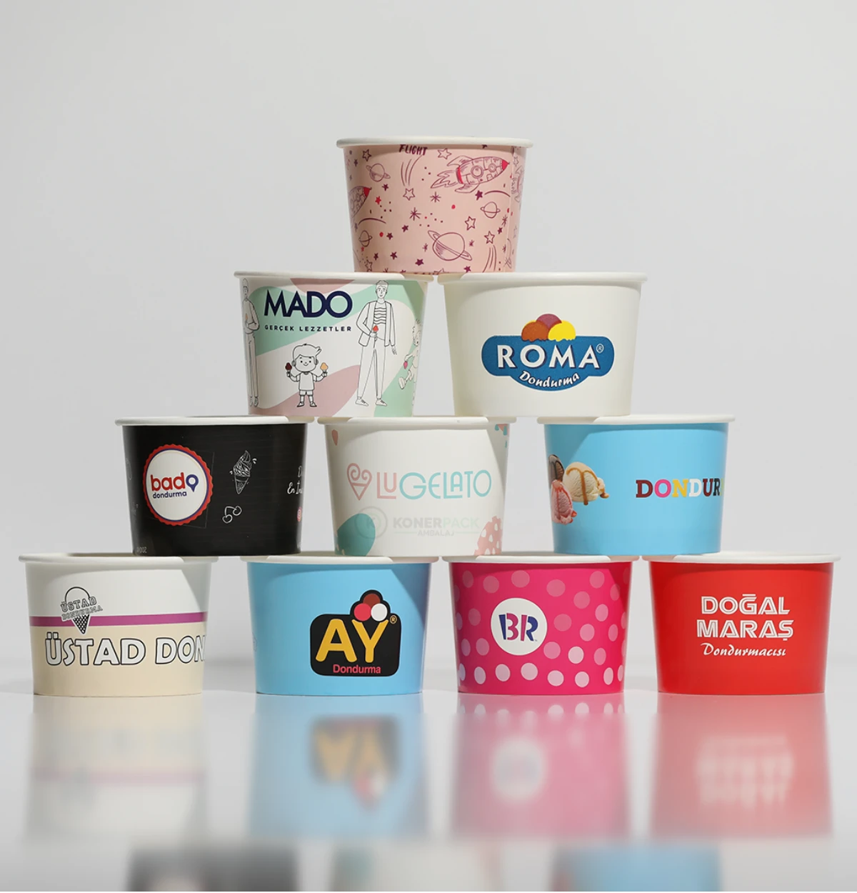Tarrinas impresas para helado