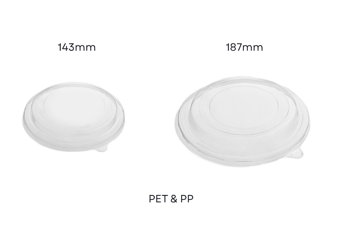 Kraft salata kaseleri لـ143 mm و187 mm compatible kapaklar
